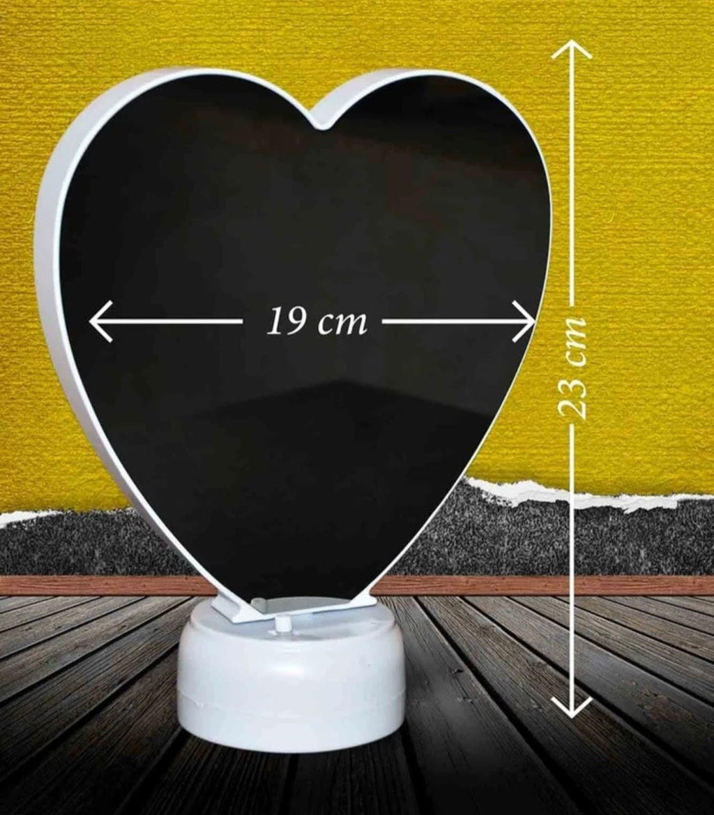 Personalized Magic Mirror LED Photo Frame Gift | Heart Shaped