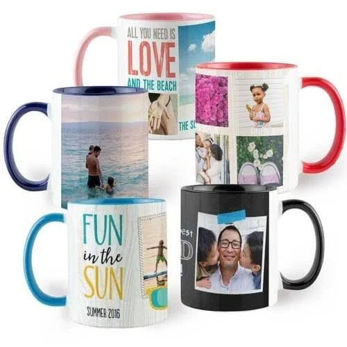 Personalized Inner Color Photo Mug Gift | Blue/Pink Color Options