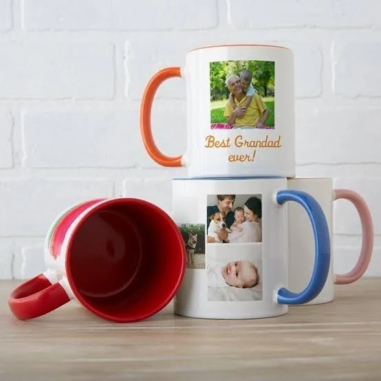 Personalized Inner Color Photo Mug Gift | Blue/Pink Color Options