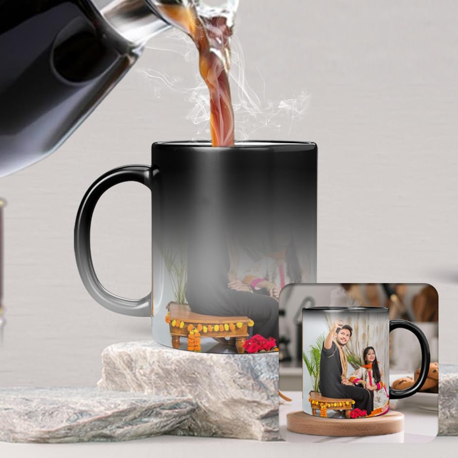 Personalized Heat Reveal Magic Photo Mug | Premium Gift Cup