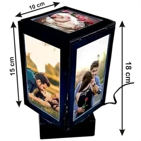 Rotating LED Photo Frame Lamp | 5 Photos Display